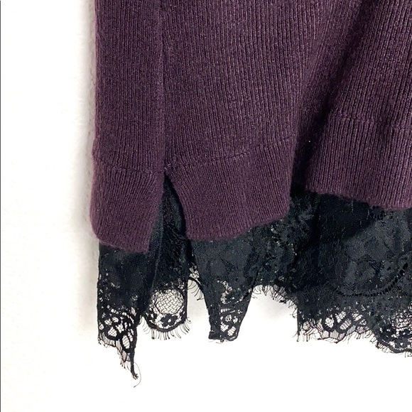 Apt 9 Plum Lace Trim Turtle Neck Sweater Dress - Picture 7 of 8